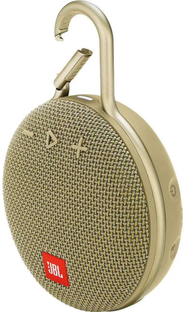Alt view image 2 of 13 - JBL Clip 3 Portable Bluetooth Waterproof Speaker (Sand)