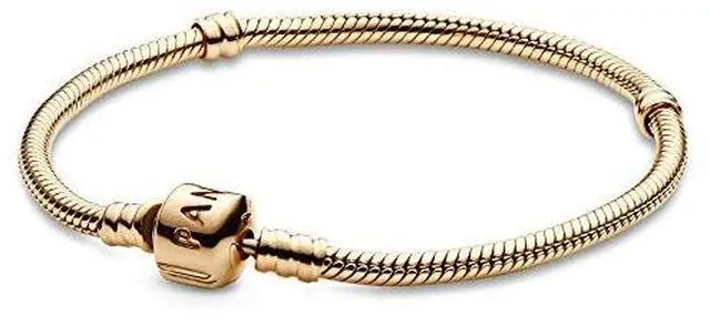 Alt view image 8 of 9 - Genuine PANDORA Sterling Silver 9.1 Bead Clasp Charm Bracelet 590702HV-23"