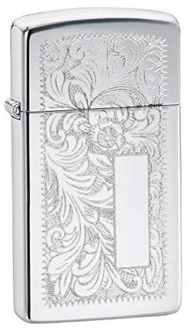 Alt view image 11 of 12 - Zippo 1652 Windproof Slim Venetian High Polish Chrome Lighter
