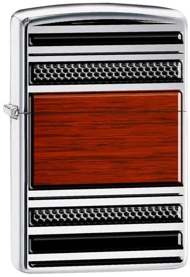 Alt view image 15 of 15 - Zippo Steel & Wood Pipe Lighter 28676
