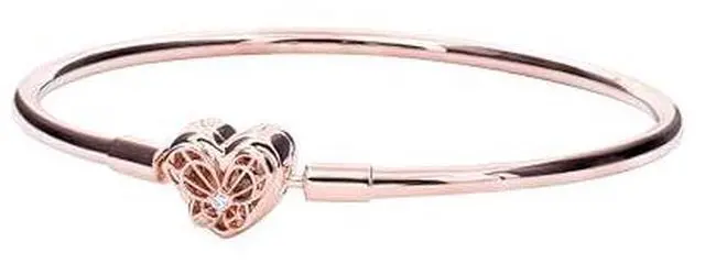 Alt view image 3 of 3 - Pandora Moments Heart & Butterfly Bangle