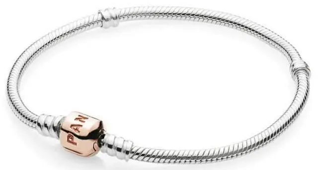Alt view image 2 of 2 - Pandora Moments Silver Bracelet with Pandora Rose Clasp - 19 cm - - OEM