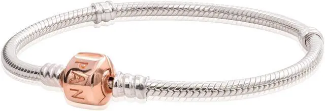 Main image of Pandora Moments Silver Bracelet with Pandora Rose Clasp - 19 cm - - OEM
