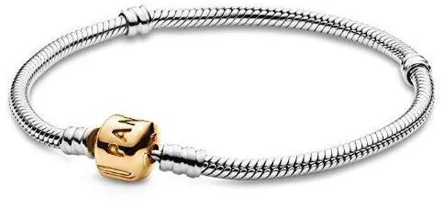 Alt view image 3 of 4 - PANDORA Sterling Bracelet with 14 Karat Gold PANDORA Clasp 590702HG-21