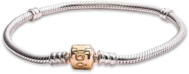 Alt view image 4 of 4 - PANDORA Sterling Bracelet with 14 Karat Gold PANDORA Clasp 590702HG-21