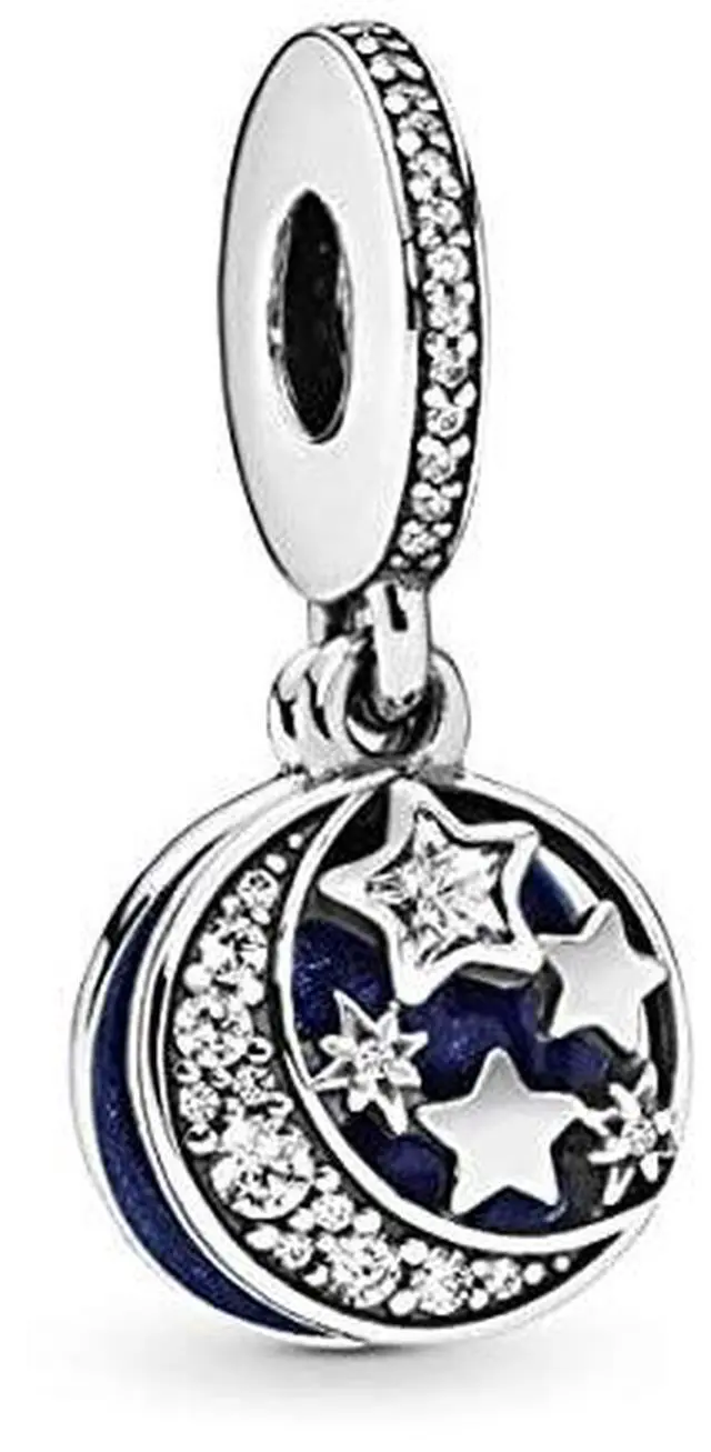 Alt view image 7 of 8 - Pandora Vintage Night Sky Pendant Charm - 791993CZ