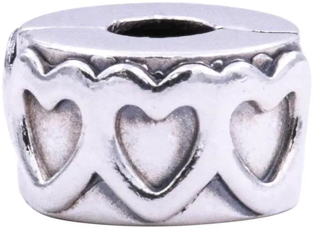 Main image of Pandora Row of Hearts Silver Charm - 791978