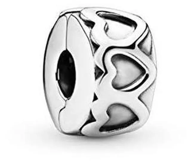 Alt view image 4 of 5 - Pandora Row of Hearts Silver Charm - 791978