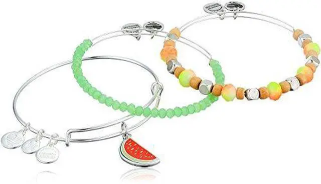 Alt view image 2 of 3 - Alex and Ani Color Infusion - One in a Melon Set of 3 Bracelet Expandable