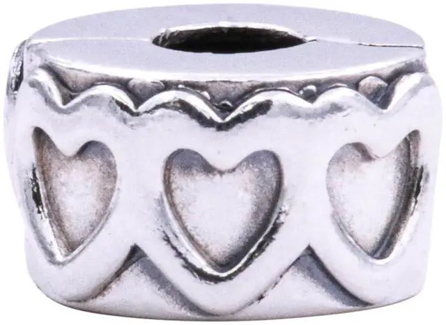 Alt view image 5 of 5 - Pandora Row of Hearts Silver Charm - 791978