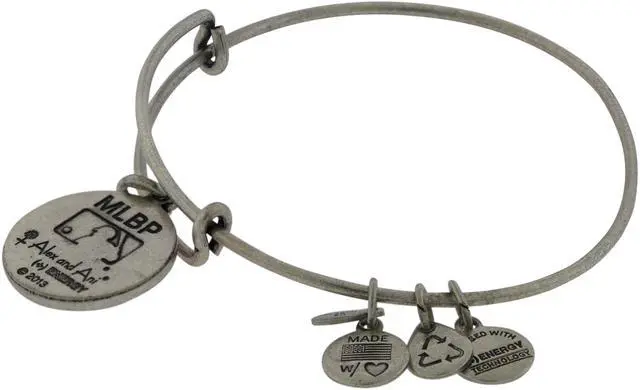 Alt view image 2 of 2 - Alex and Ani Red Boston Red Sox Cap Logo Charm Bangle Rafaelian Bracelet - AS12BRS03RS