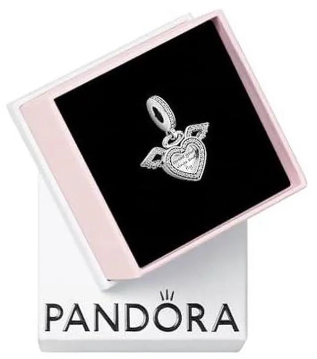 Main image of PANDORA Heart and Angel Wings Dangle Charm - 798485C01