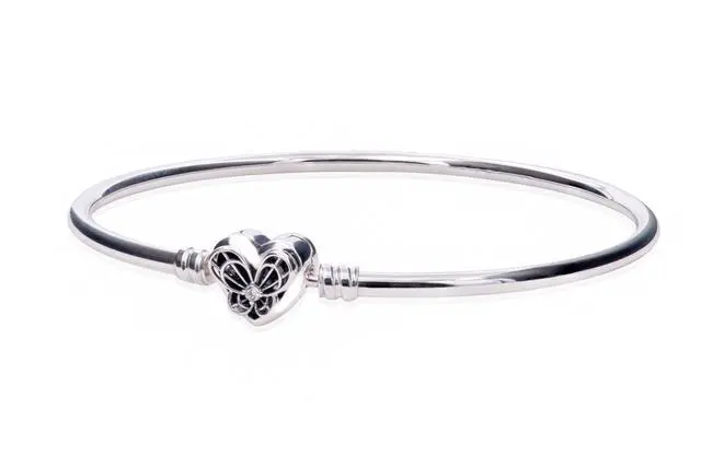 Main image of Pandora Moments Heart & Butterfly Bangle