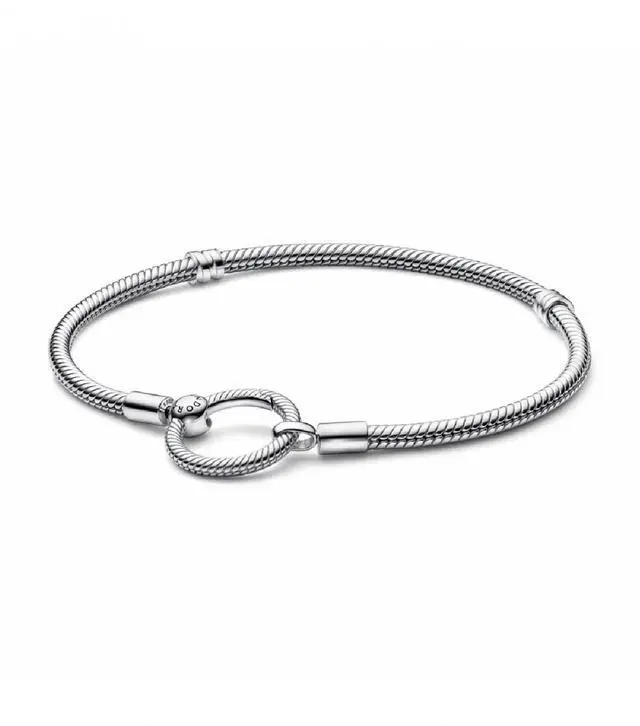 Alt view image 3 of 3 - Pandora Moments O Closure Snake Chain Bracelet