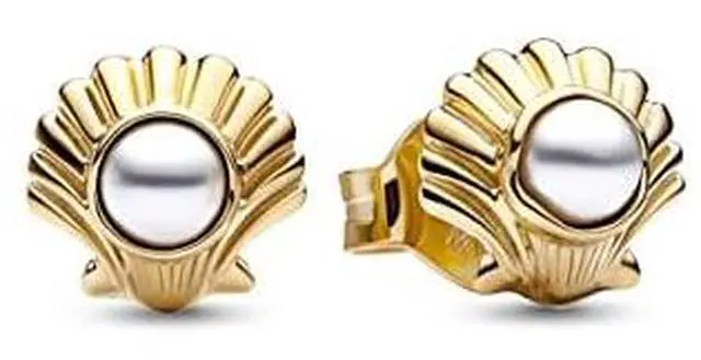 Main image of Pandora Disney The Little Mermaid Seashell Stud Earrings