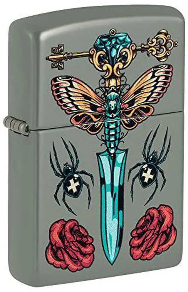 Alt view image 2 of 3 - Zippo Gothic Dagger Design Lighter