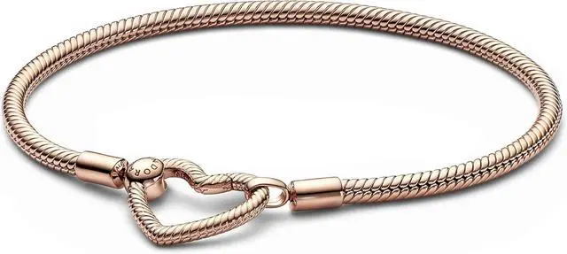 Pandora Moments Heart Closure Snake Chain Bracelet - Newegg.com