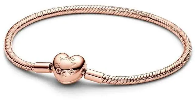 Main image of Pandora Moments Heart Clasp Snake Chain Bracelet