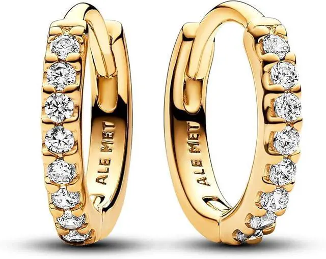 Main image of Pandora Sparkling Huggie Hoop Earrings