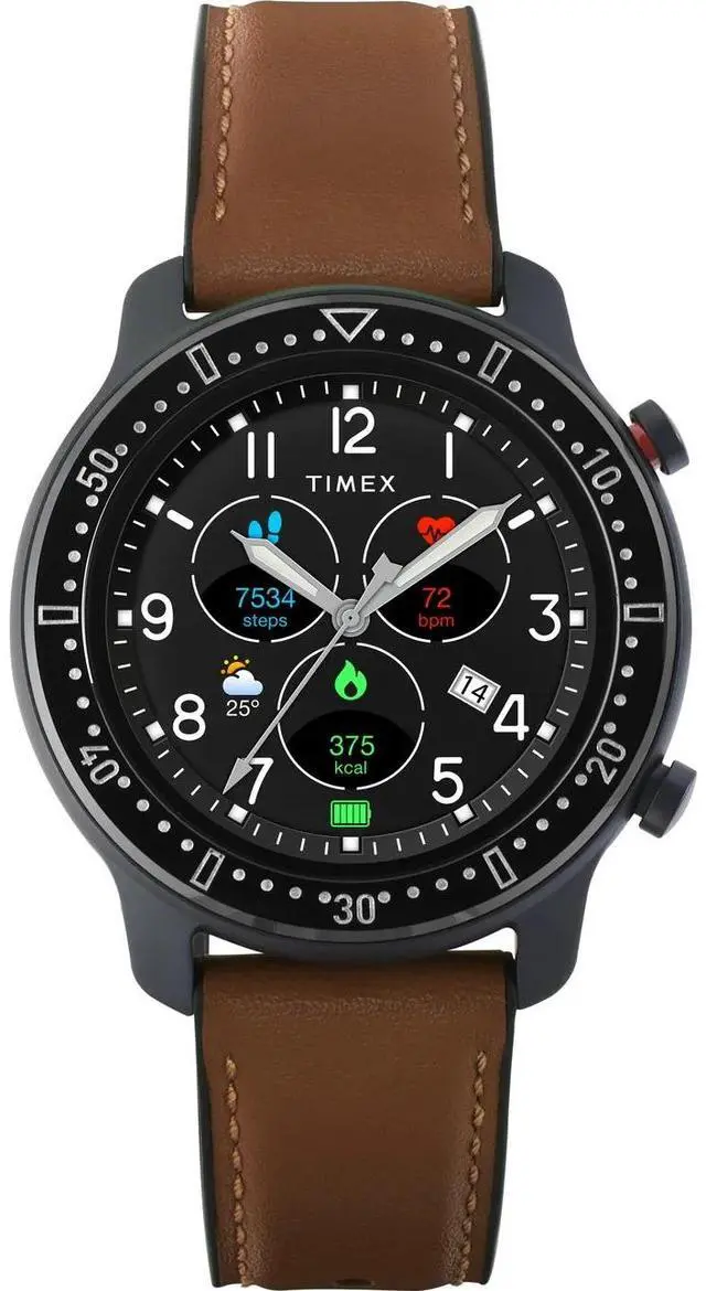 Alt view image 2 of 2 - Timex Metropolitan R AMOLED Smartwatch with GPS & Heart Rate TW5M43100