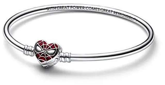 Main image of Pandora Moments Marvel Spider-Man Mask Clasp Bangle