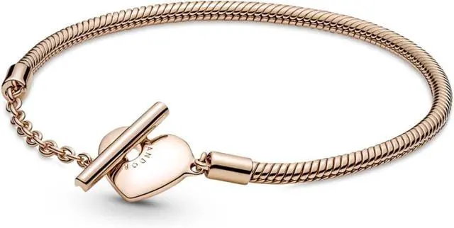 Main image of Pandora Moments Heart T-Bar Snake Chain Bracelet