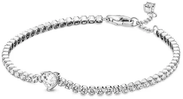 Main image of Pandora Sparkling Heart Tennis Bracelet