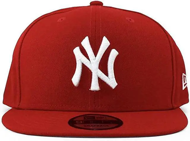 Main image of New Era Mens New York Yankees Scarlet Red 9Fifty Adjustable Snapback 950 Cap