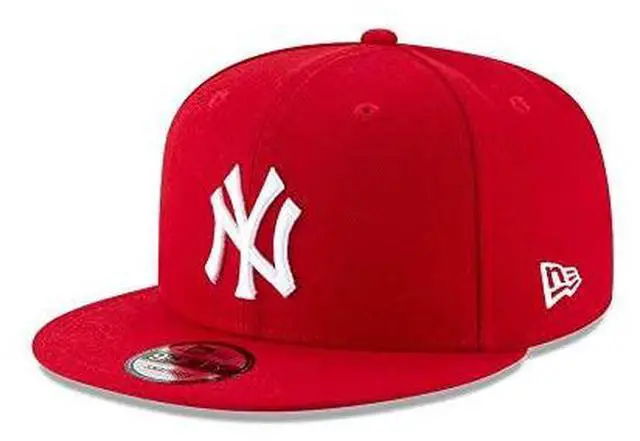 Alt view image 2 of 3 - New Era Mens New York Yankees Scarlet Red 9Fifty Adjustable Snapback 950 Cap