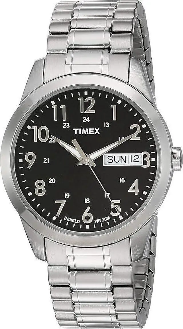 Alt view image 8 of 9 - Men's Timex South Street Sport Steel Expansion Band Watch T2M932