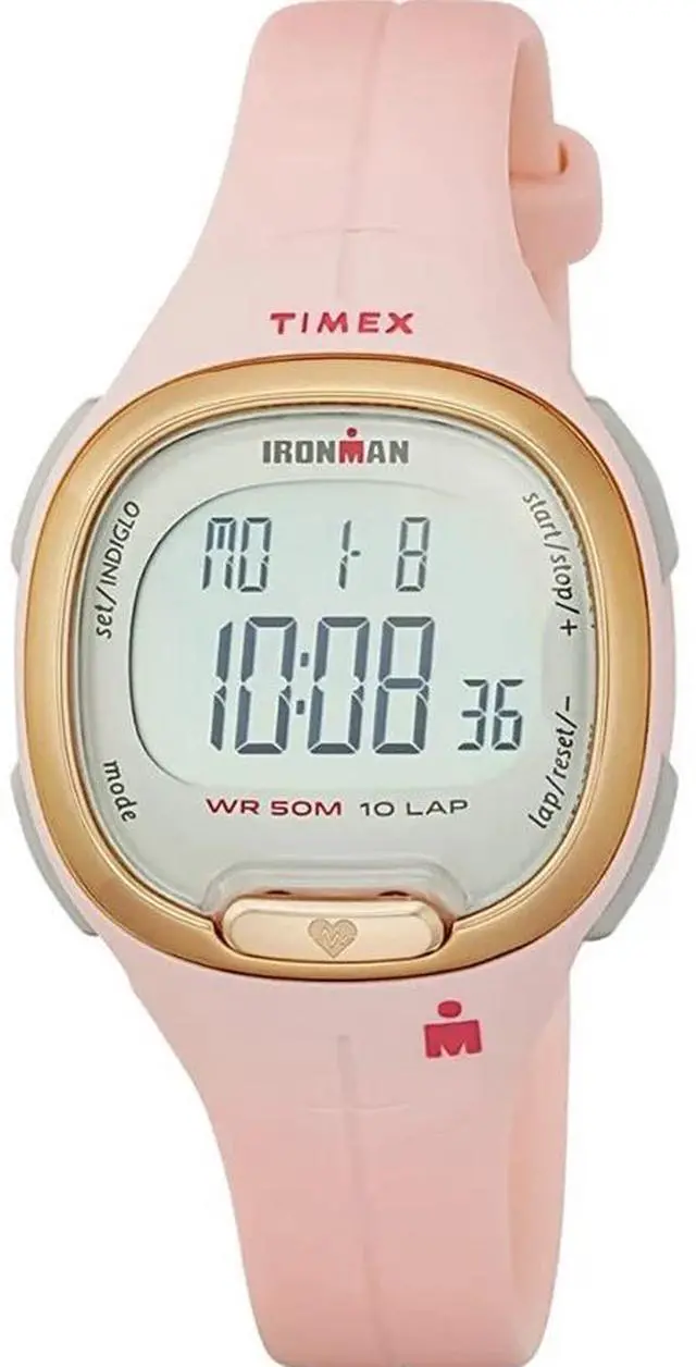 Main image of Timex Ironman HeartFIT Transit Resin Activity Heart Rate Pink Ladies Watch