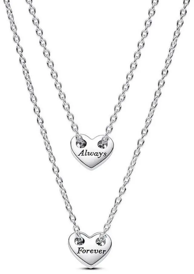 Main image of Pandora Forever & Always Splittable Heart Collier Necklaces