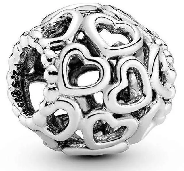 Alt view image 3 of 4 - PANDORA Sterling OpenWork Open Your Heart Charm 790964