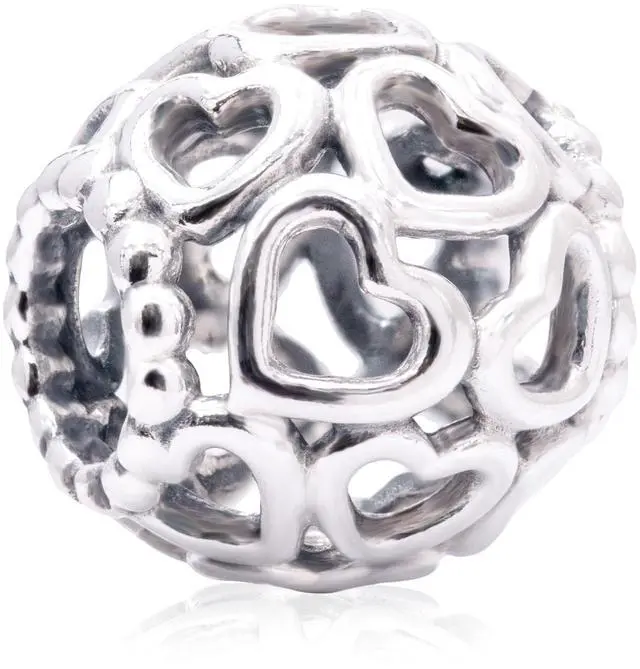Alt view image 2 of 4 - PANDORA Sterling OpenWork Open Your Heart Charm 790964