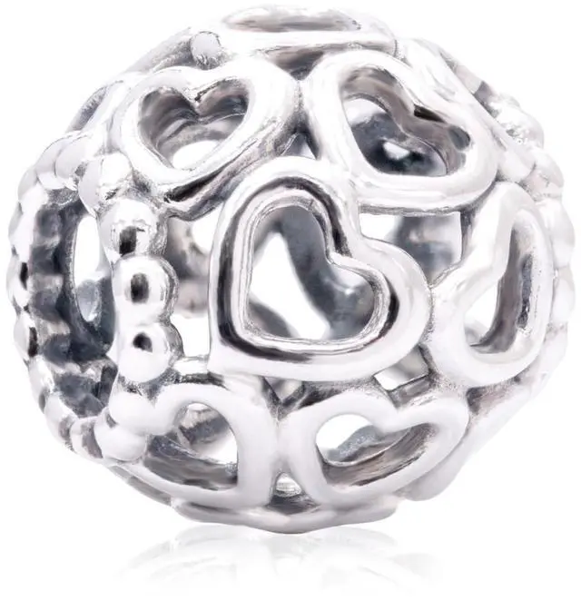 Alt view image 4 of 4 - PANDORA Sterling OpenWork Open Your Heart Charm 790964