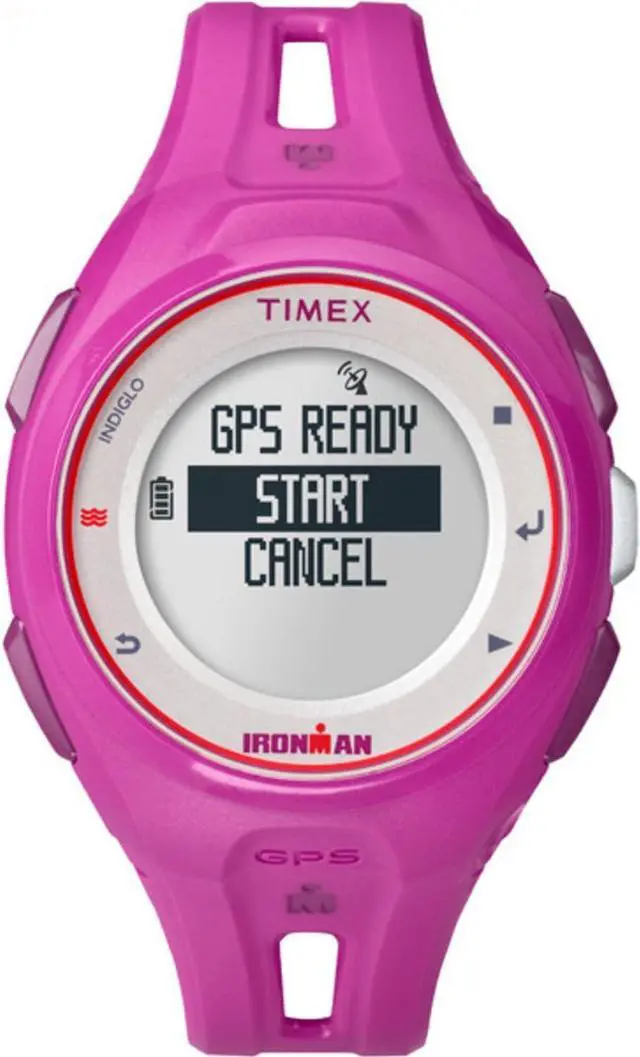 Alt view image 2 of 2 - timex unisex tw5k87400 ironman run x20 gps full-size magenta resin strap watch