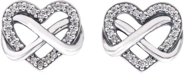 Main image of Pandora Sparkling Infinity Heart Stud Earrings