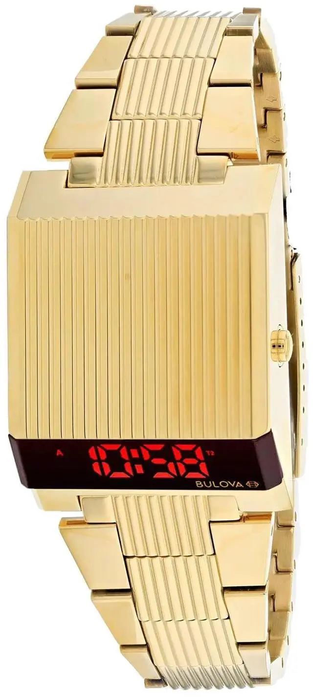 Alt view image 2 of 5 - Bulova Computron Digital Gold-Tone Mens Watch