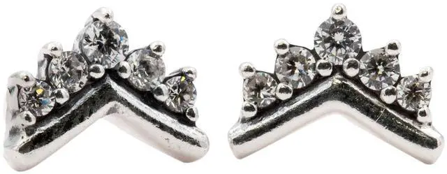 Main image of PANDORA Tiara Wishbone Sterling Silver Stud Earrings -
