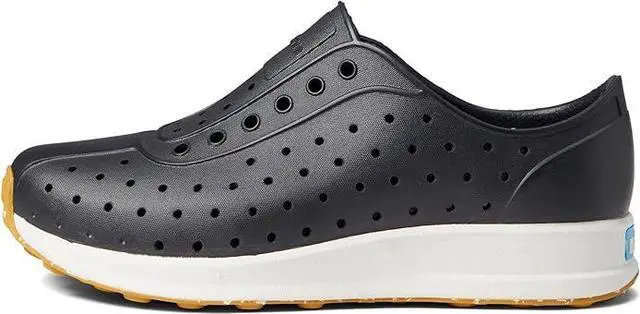 Alt view image 2 of 3 - Native Robbie Child Sneaker - Jiffy Black/Shell White/Mash Speckle Rubber 4
