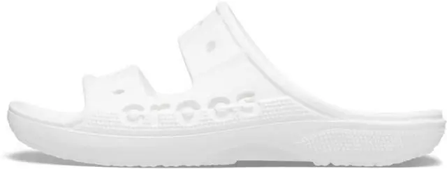 Alt view image 3 of 3 - Crocs Unisex Baya Two-Strap Slide Sandals - White