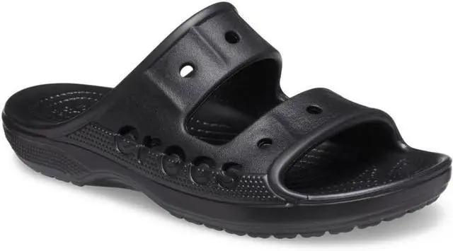 Alt view image 3 of 3 - Crocs Unisex Baya Two-Strap Slide Sandals - Black