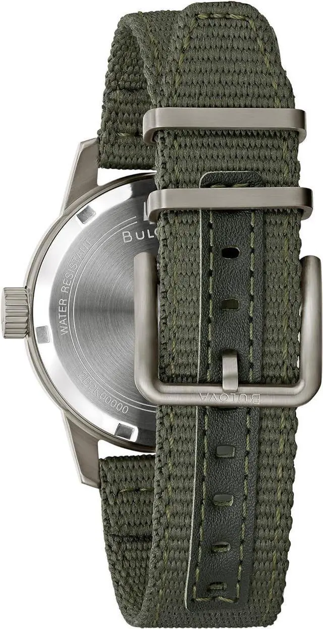 Alt view image 6 of 6 - Bulova Military Vintage Stainless Steel Automatic Men's Watch