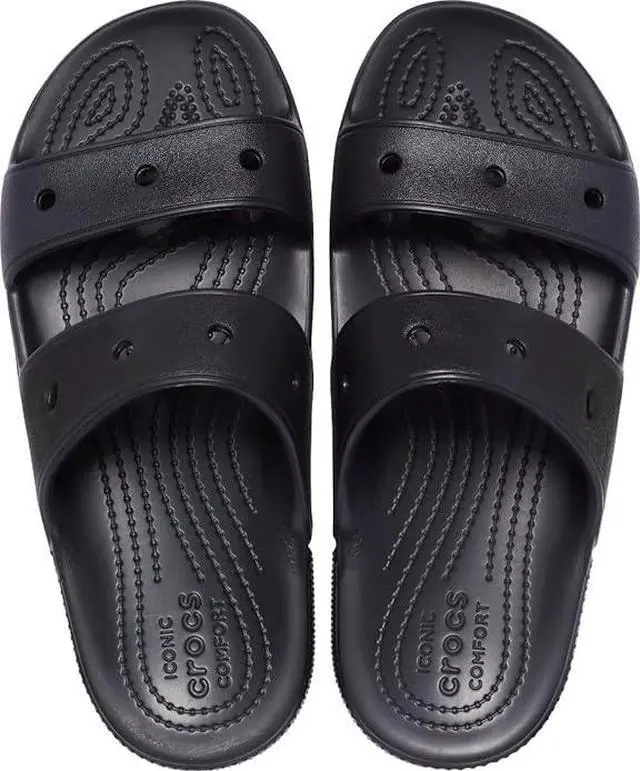 Alt view image 2 of 3 - Crocs Unisex Classic Two-Strap Slide Sandals - Black