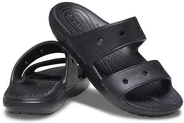 Alt view image 3 of 3 - Crocs Unisex Classic Two-Strap Slide Sandals - Black