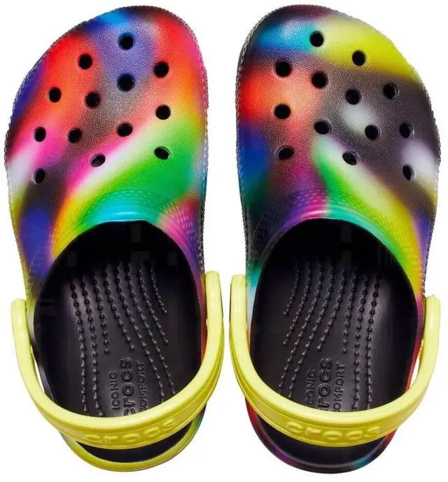 Alt view image 2 of 2 - Crocs Toddlers Classic Solarized Clog - Black/Multi