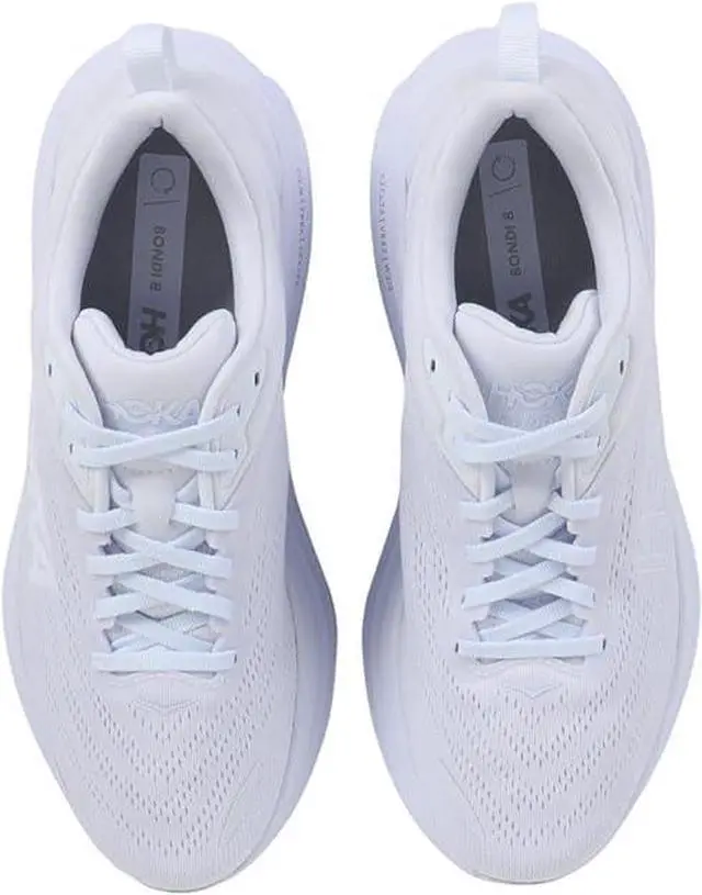 Alt view image 2 of 3 - Hoka One Mens Bondi 8 Road Running Shoes - White
