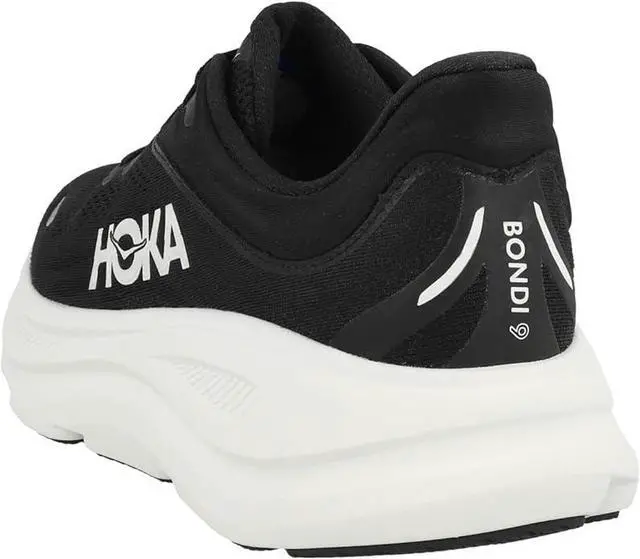 Alt view image 6 of 6 - Hoka Bondi 9 Mens Running Shoe - Black/White