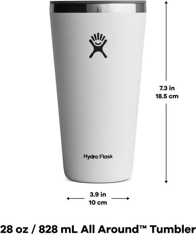 Alt view image 2 of 3 - Hydro Flask All Around Tumbler with Lid - 28 oz - White