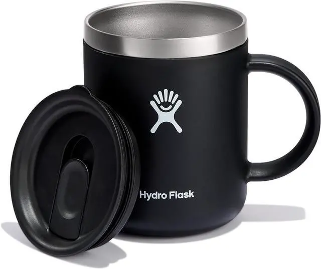 Alt view image 2 of 3 - Hydro Flask Mug - Stainless Steel 12 Oz Tea Coffee Travel Mug - Vacuum Insulated - Black